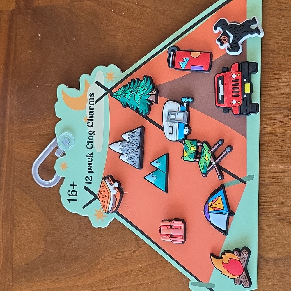 12 Pack Camping Clog charms NWT